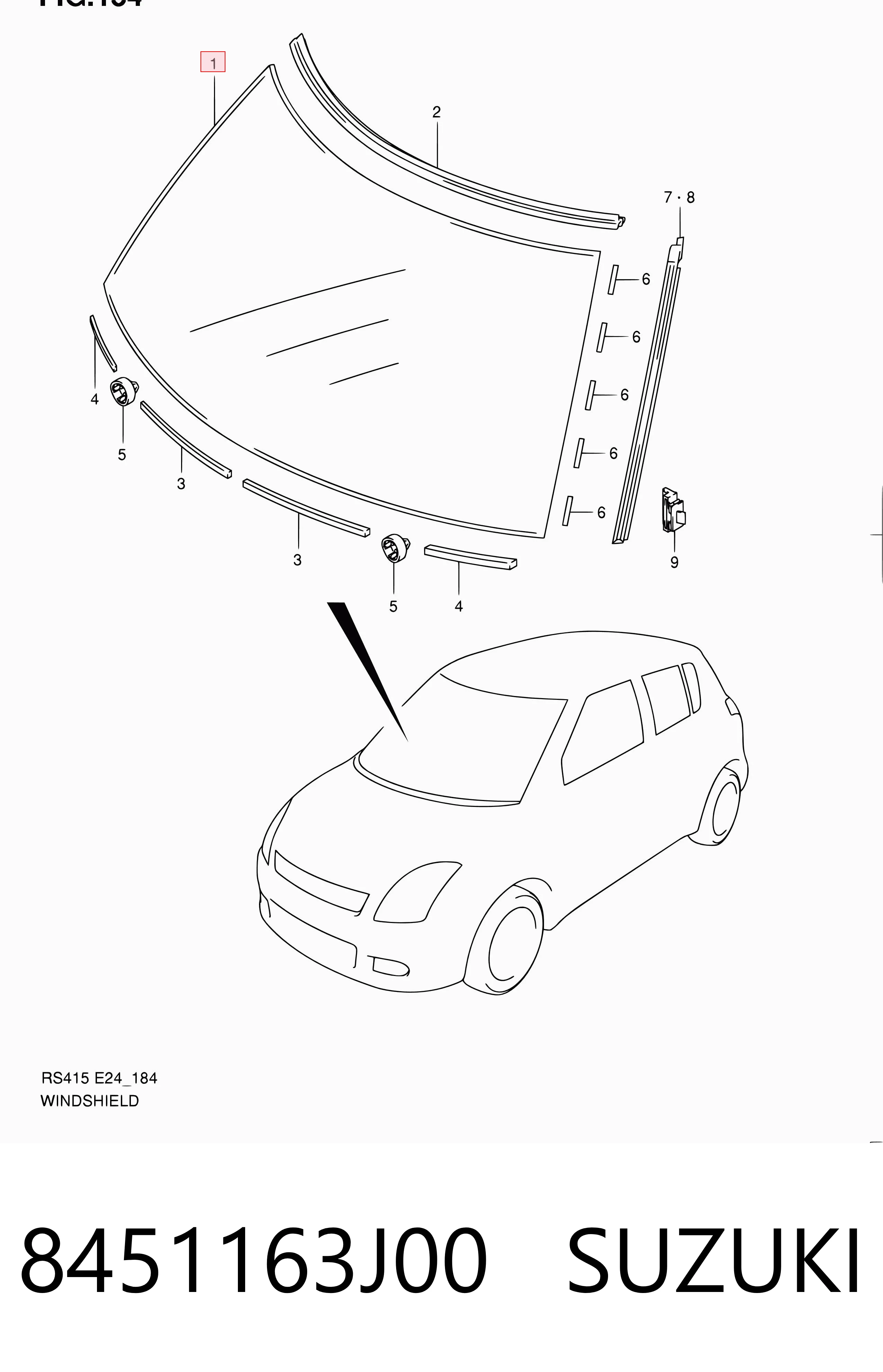 Parabrisas delantero  para Suzuki Swift III RS