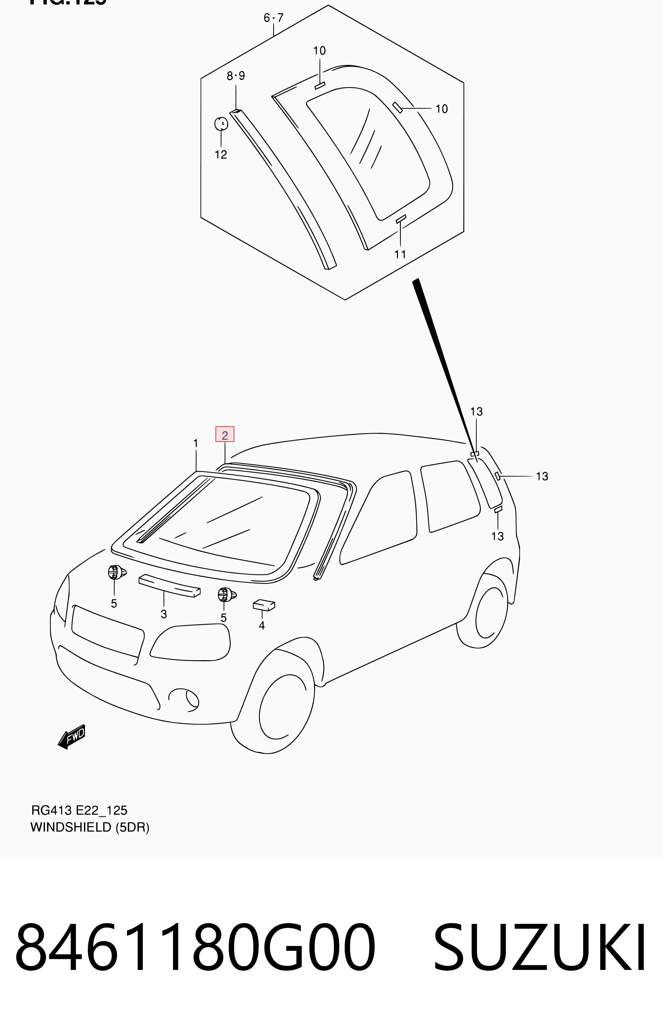 Comprar Moldura de parabrisas Suzuki Ignis I FH a bajo precio