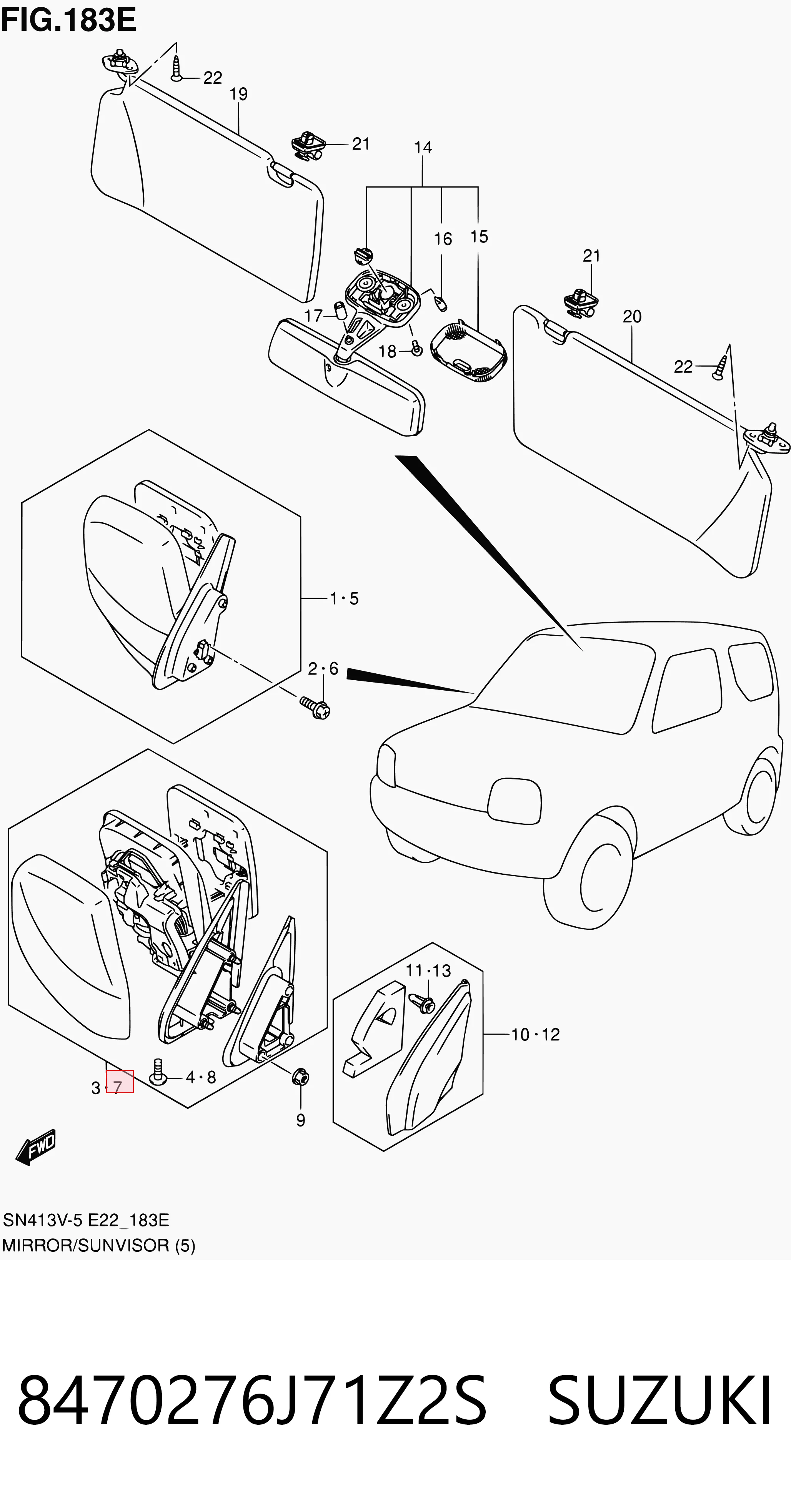 Espejo retrovisor izquierdo Suzuki Jimny  (1998-2018)