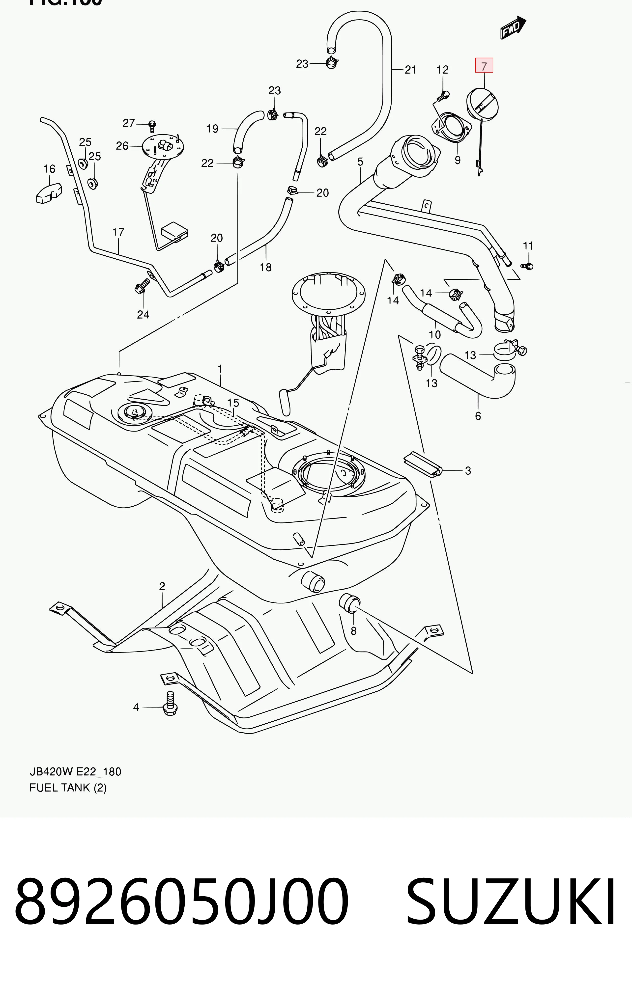 8926050J00 Suzuki Tapa tanque combustible