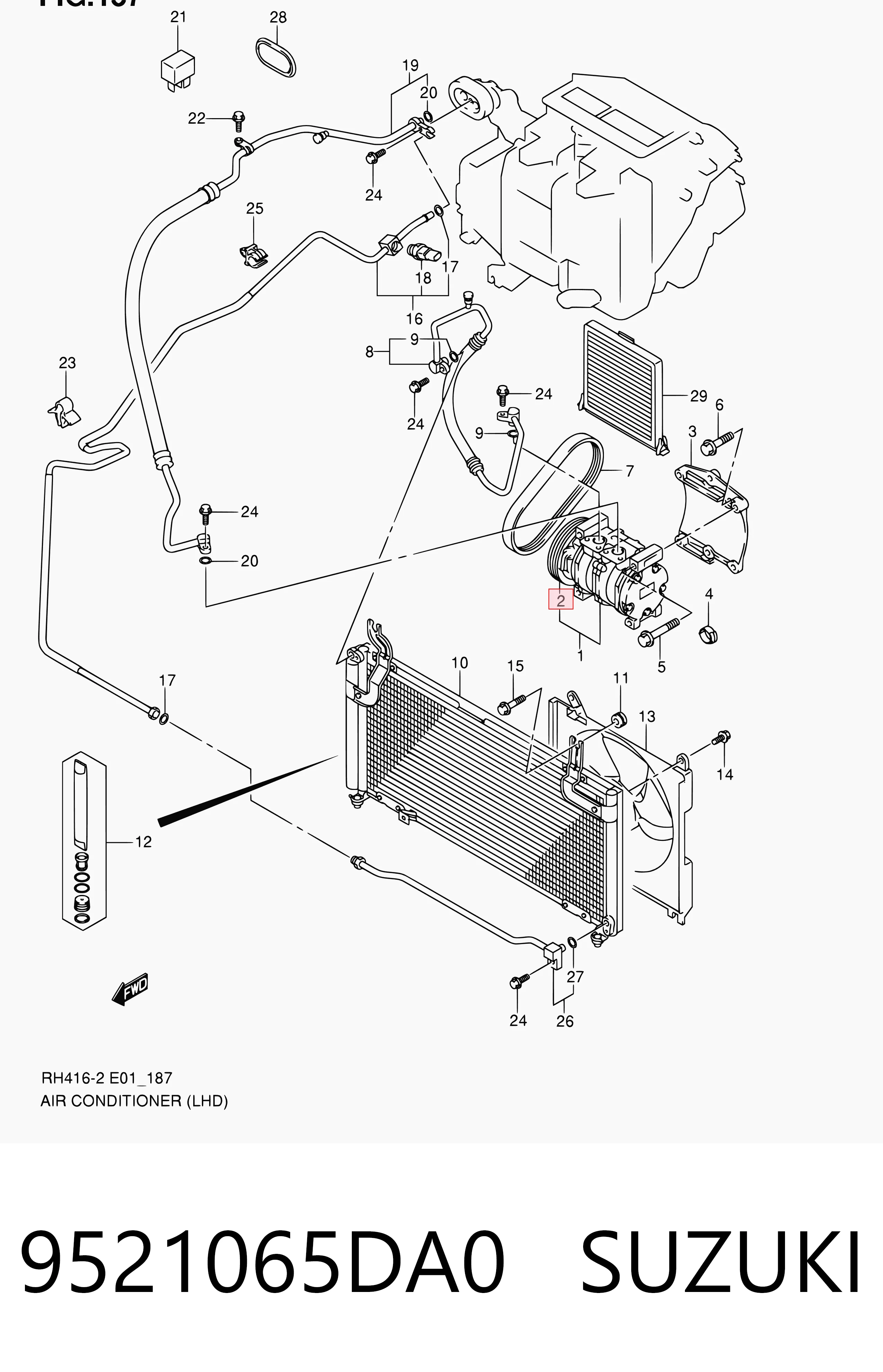 Acoplamiento magnético, compresor del aire acondicionado  para Lexus RX U3