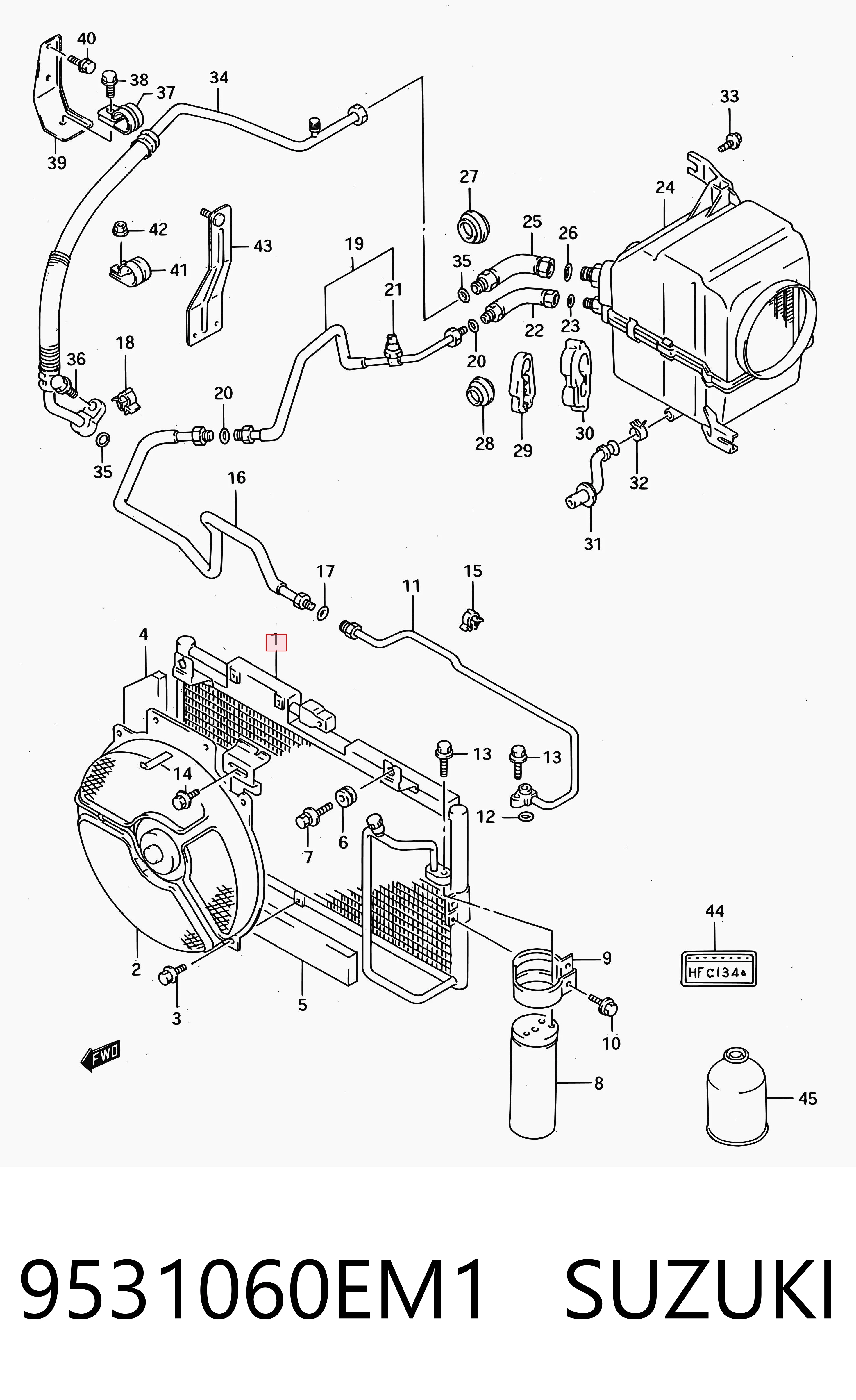Aire acondicionado capacitor Suzuki Swift II sedán (AH, AJ) (1989 - 2001) precio, desde 68,24 EUR