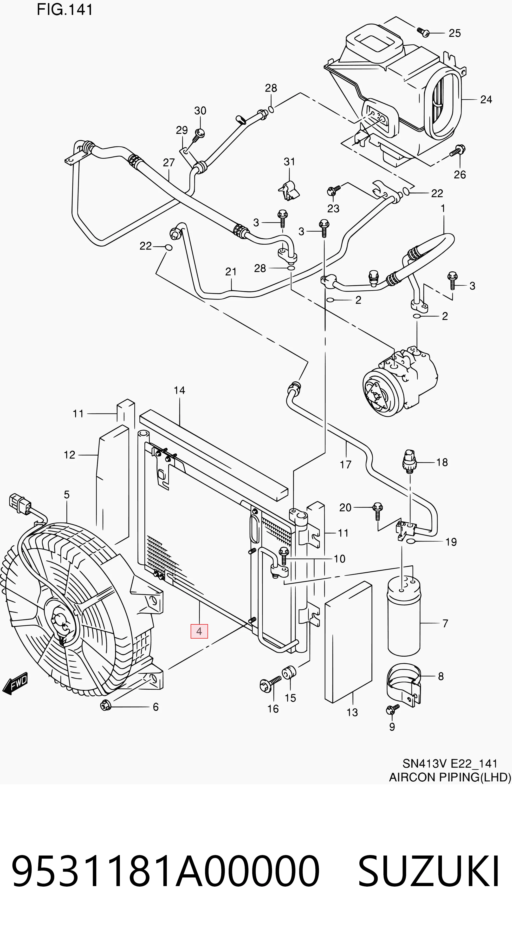 Comprar Condensador de aire acondicionado Suzuki Jimny FJ a bajo precio