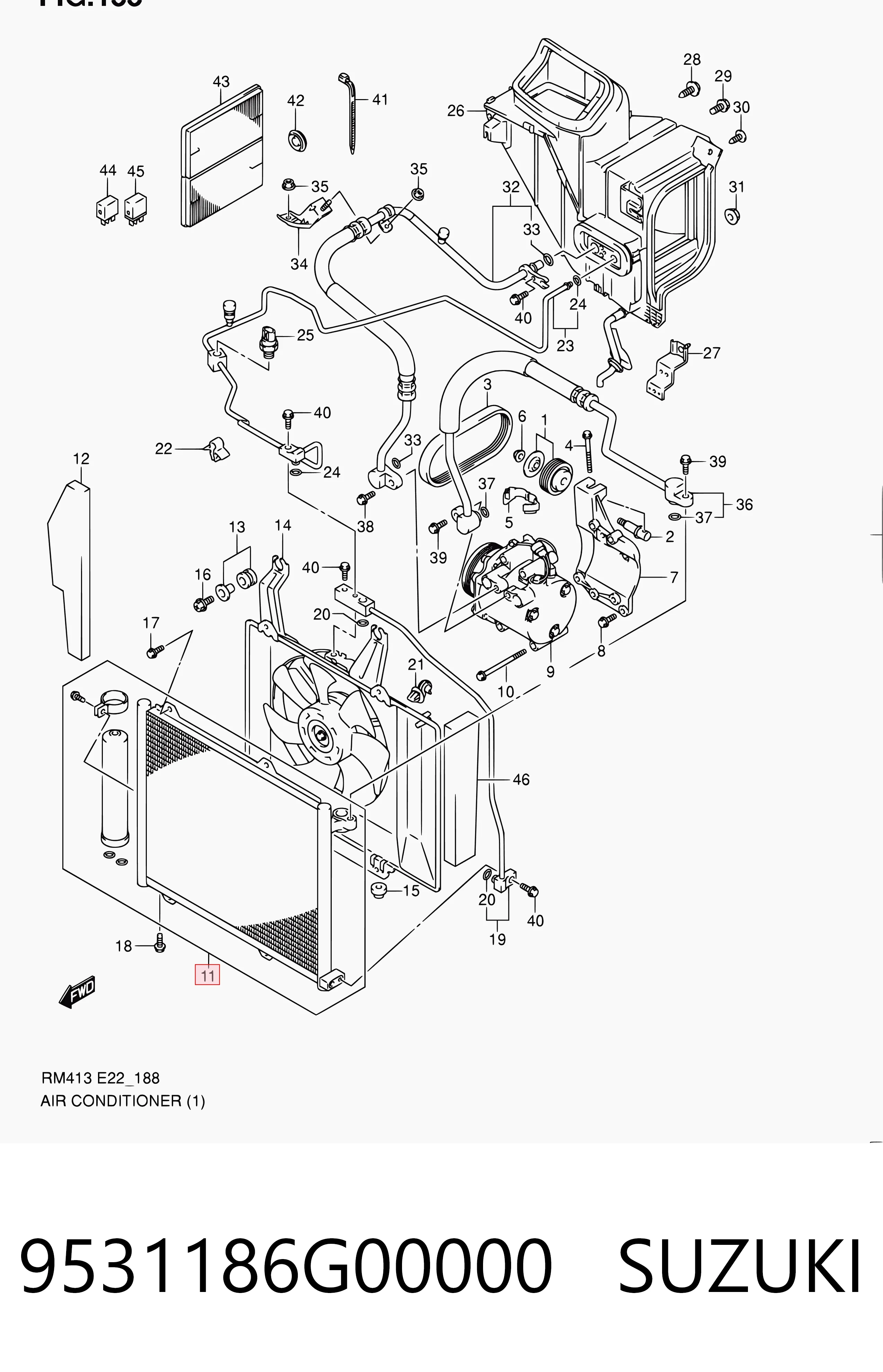 Condensador aire acondicionado Suzuki Ignis II (FH)