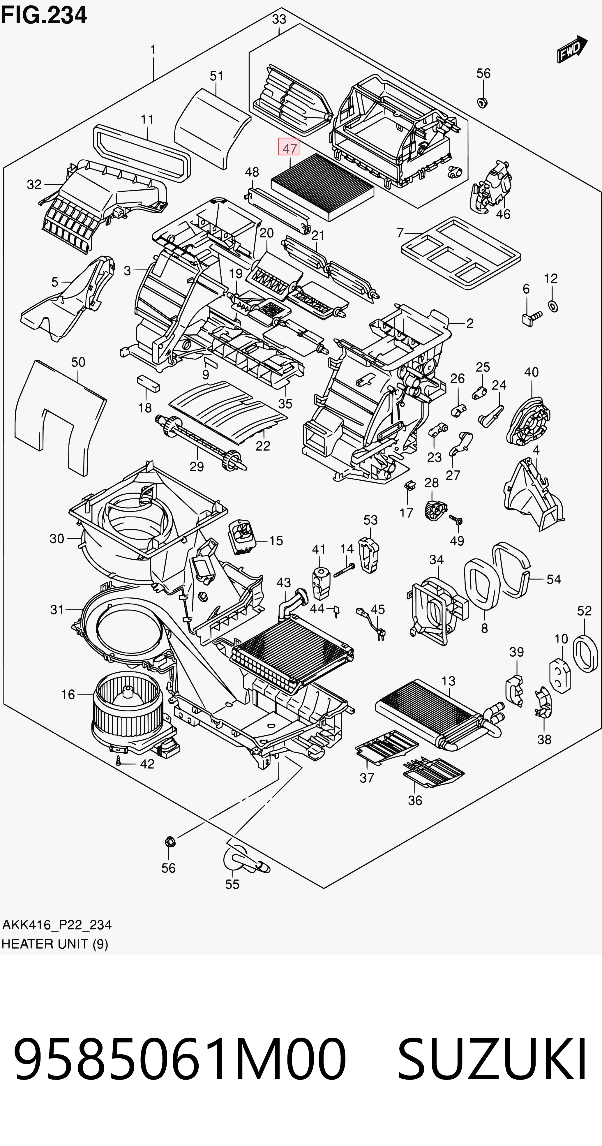9585061M00 Suzuki Filtro antipolen