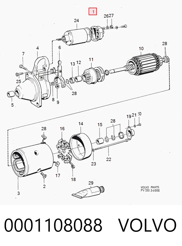 0001108088 Volvo Arranque motores