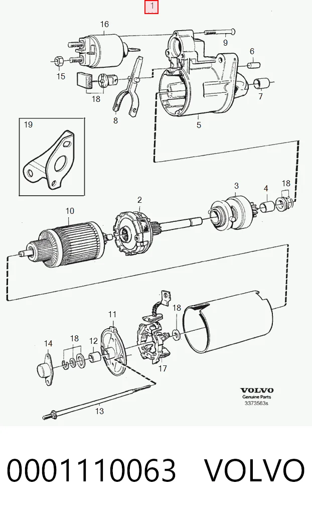0001110063 Volvo Arranque motores