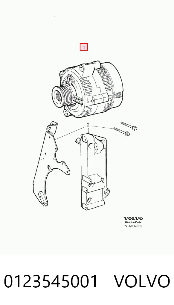 0123545001 Volvo Alternador de coche