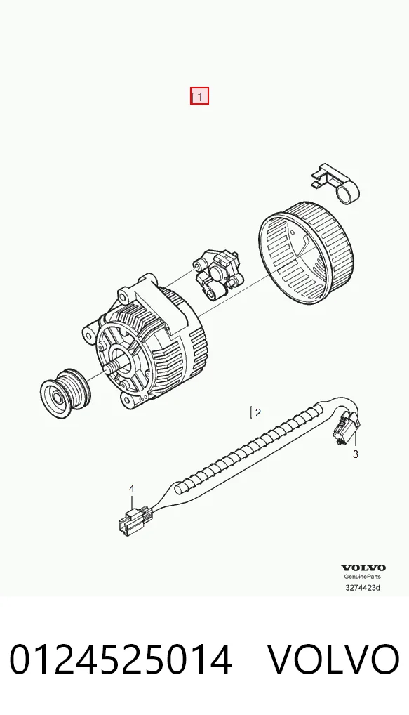 0124525014 Volvo Alternador de coche