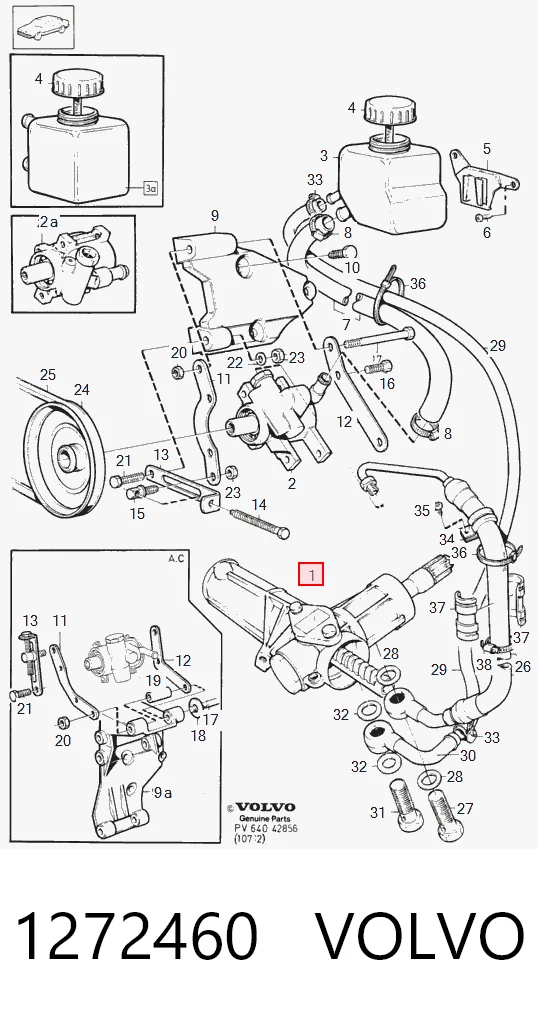 Cremallera de dirección VOLVO 1272460