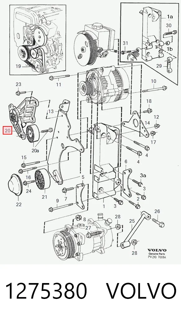 1275380 Volvo Tensor de correa de alternador