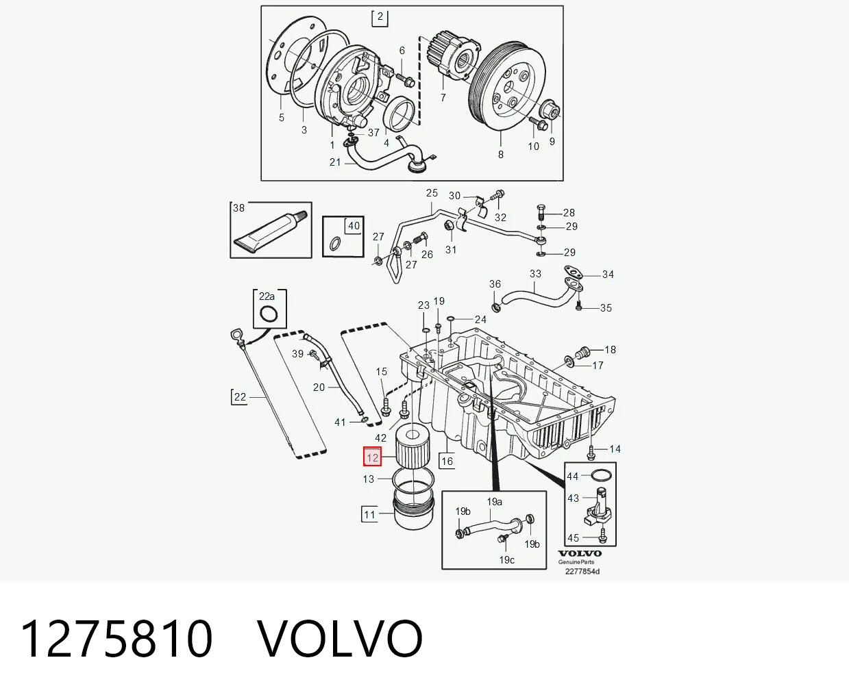 1275810 Volvo Filtro aceite