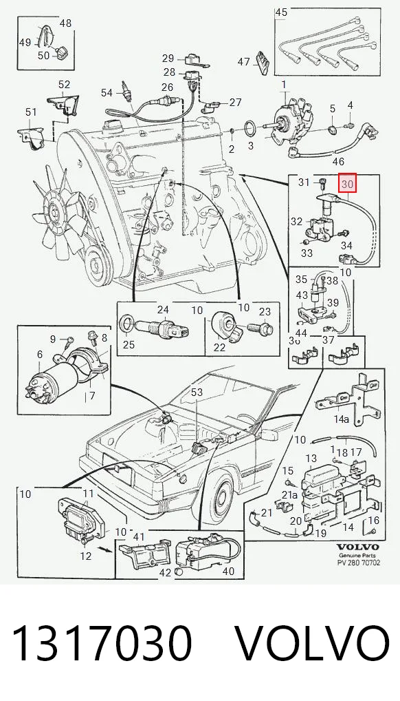 1317030 Volvo Sensor de posición del cigüeñal