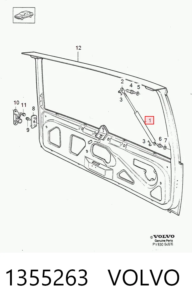 1355263 Volvo Amortiguador de porton