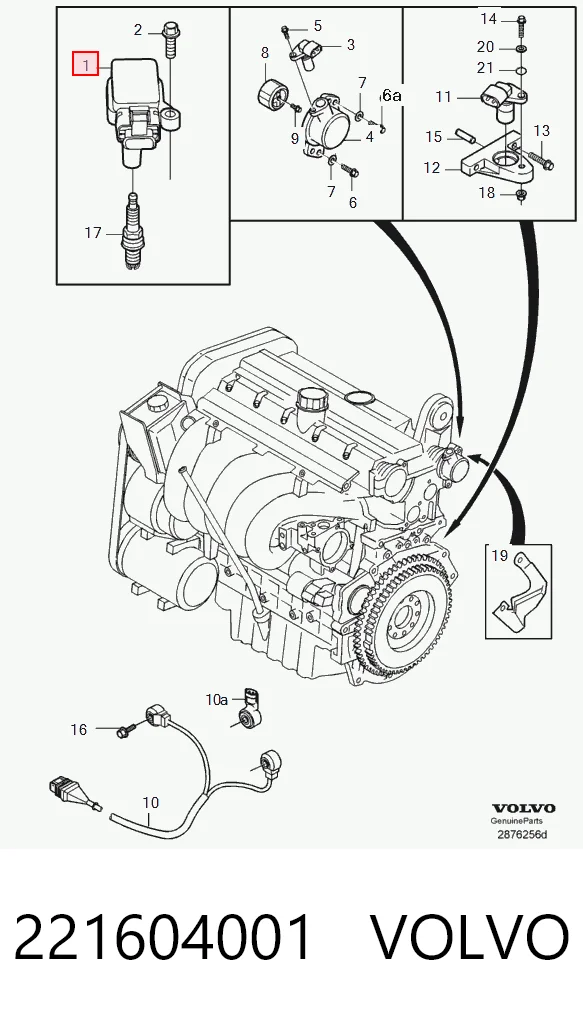 221604001 Volvo Bobina de ignición