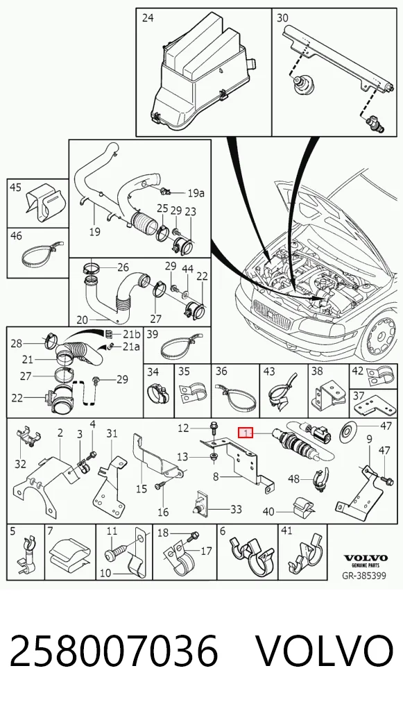 Sensor de oxígeno previo al catalizador 9470981 VAG