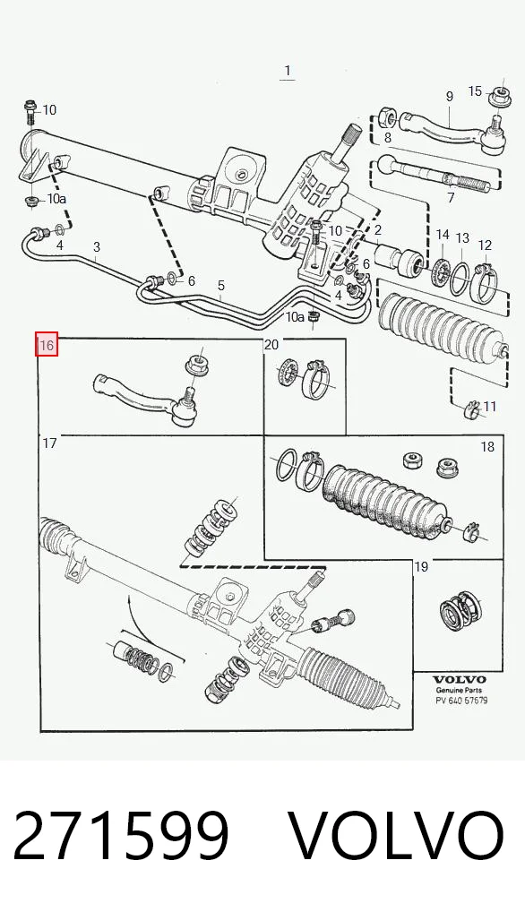 Rótula barra de dirección Volvo XC70  (SZ, LZ)