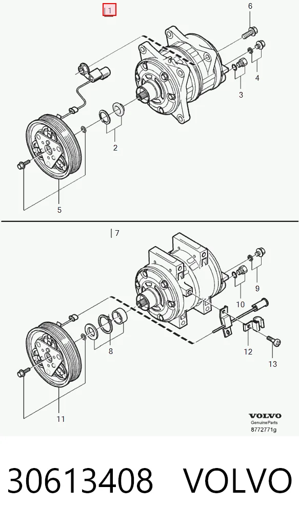 30613408 Volvo Compresor climatizador