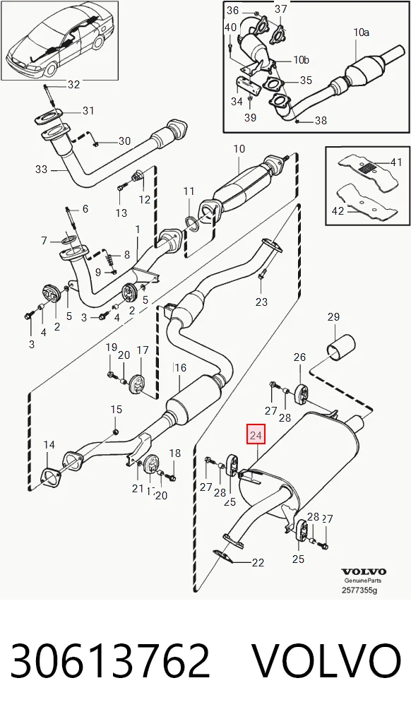 Silencioso trasero Volvo V40  familiar comprar en España