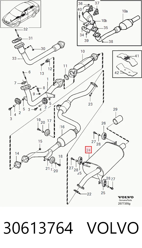Comprar Silenciador trasero Volvo S40 I VS a bajo precio