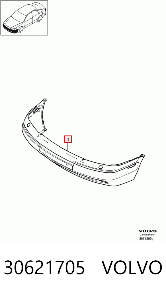 Paragolpes delantero para Volvo S40 I VS