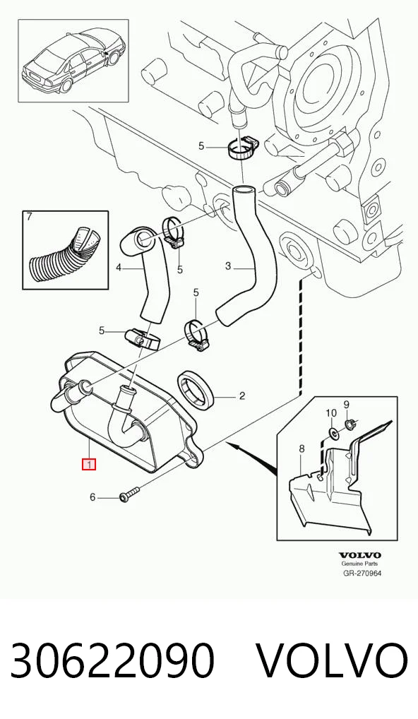 30622090 Volvo Radiador de aceite
