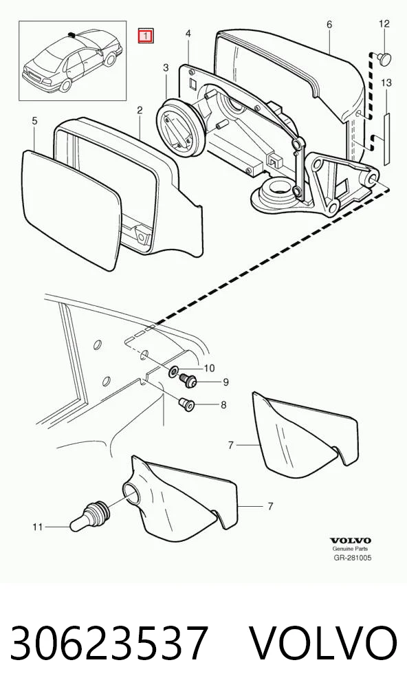 Comprar Retrovisor izquierdo S40 I VS