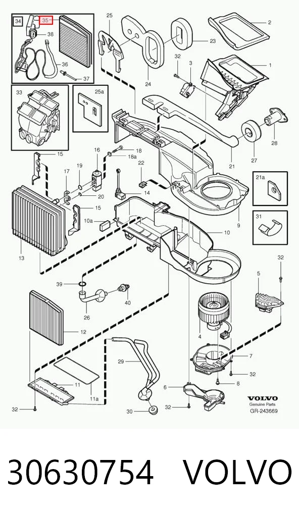 30630754 Volvo Filtro antipolen