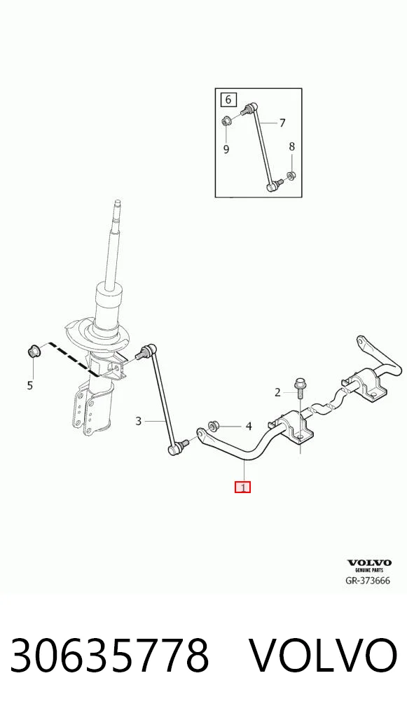 30635778 Volvo Estabilizador delantero
