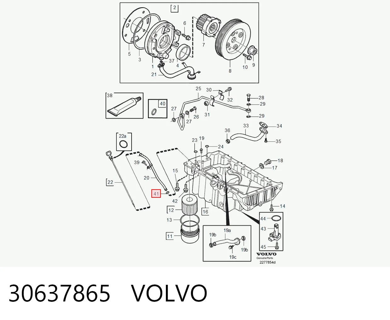 30637865 Volvo Retén de aceite de la bomba de aceite de la transmisión automática
