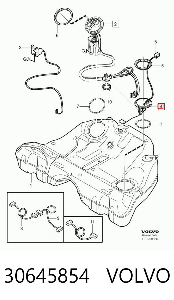30645854 Volvo Medidor de combustible