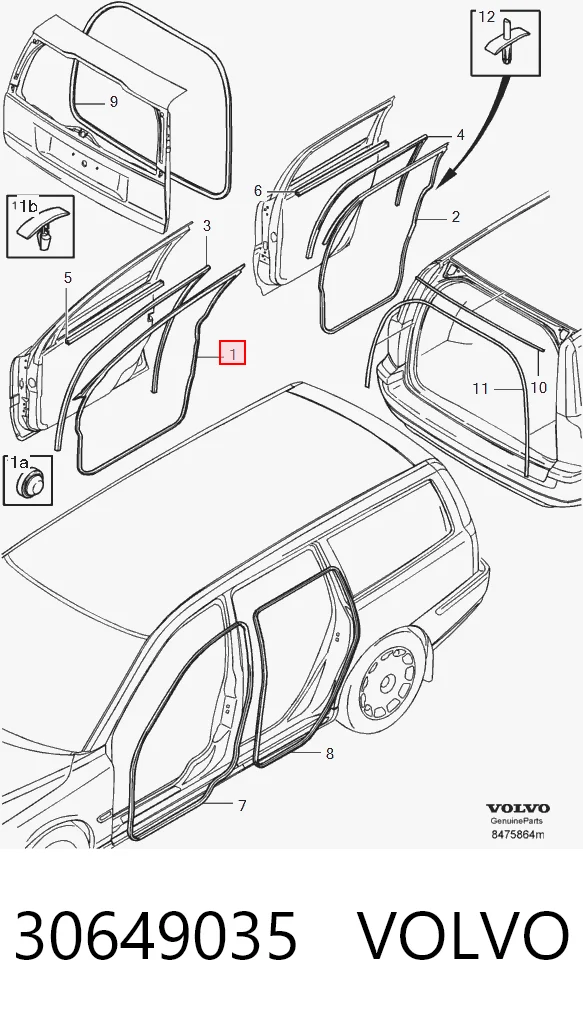 Puerta delantera izquierda 30649035 VOLVO