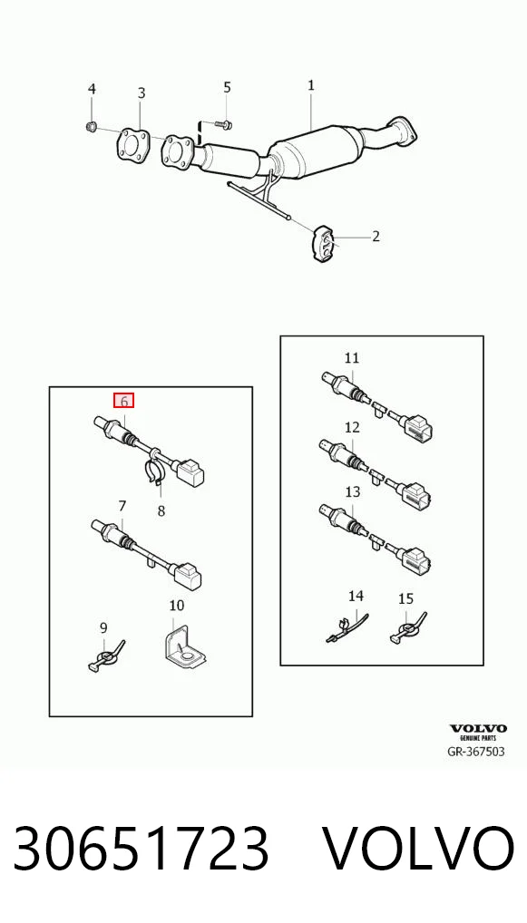 30651723 Volvo Sensor de oxígeno previo al catalizador
