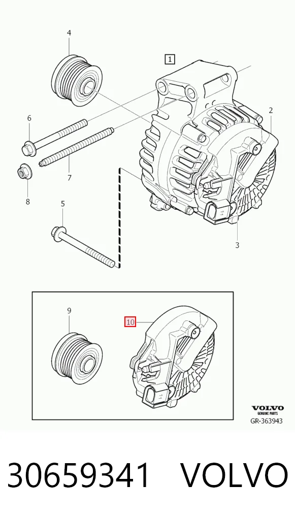 30659341 Volvo Alternador de coche