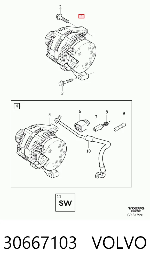 30667103 Volvo Alternador de coche