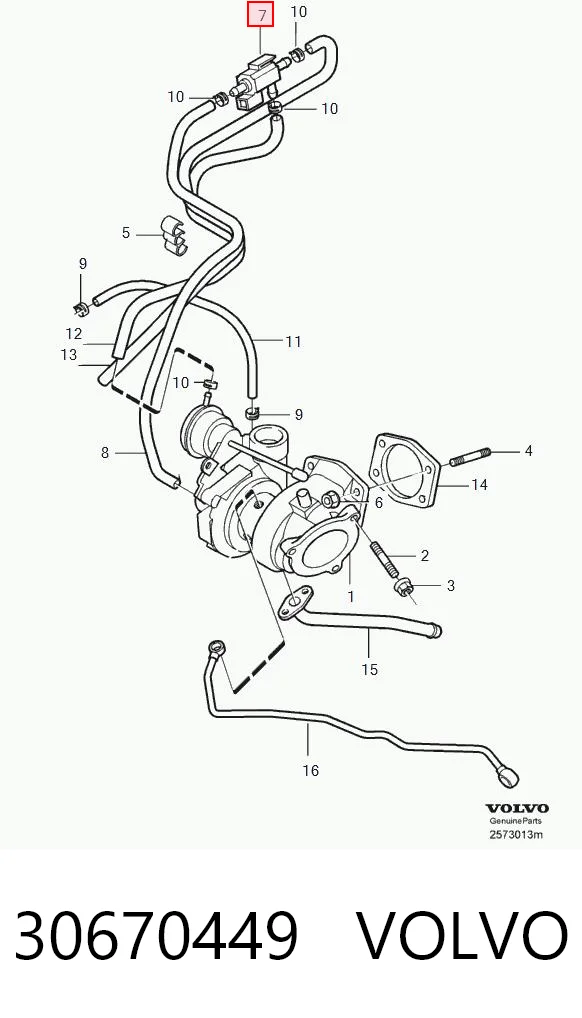 30670449 Volvo Válvula solenoide de control de presión de sobrealimentación
