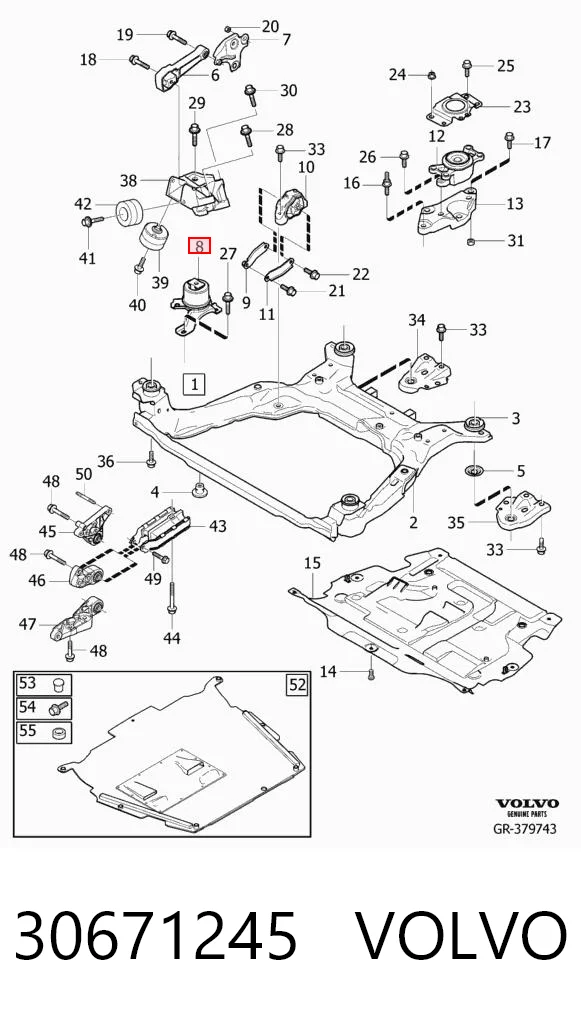 30671245 Volvo Soportes de motor delantero