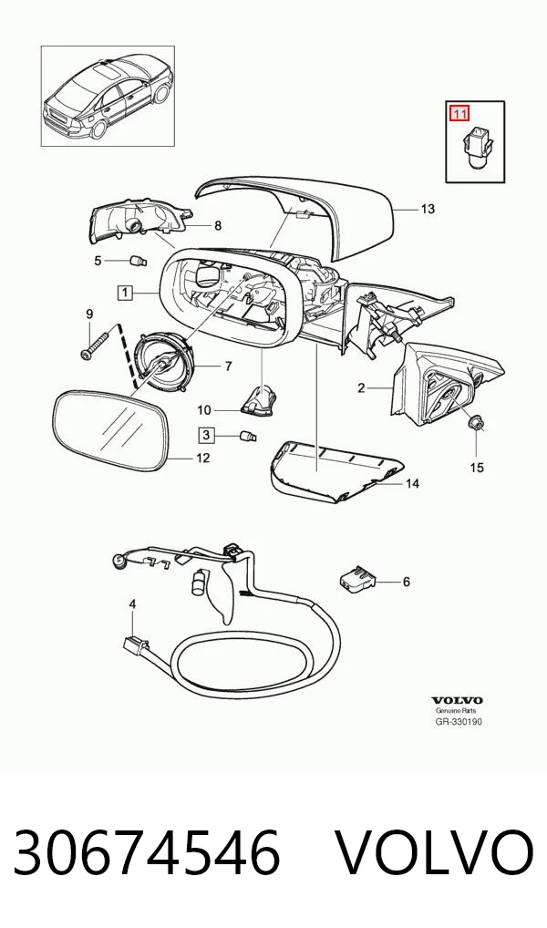 30674546 Volvo Sensor de temperatura ambiente