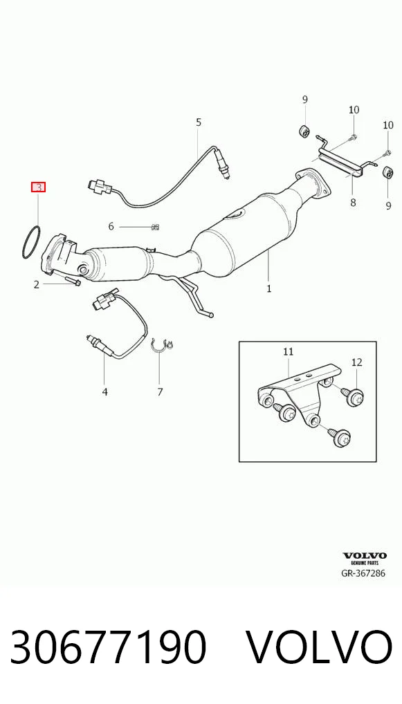 30677190 Volvo Junta de sistema de escape