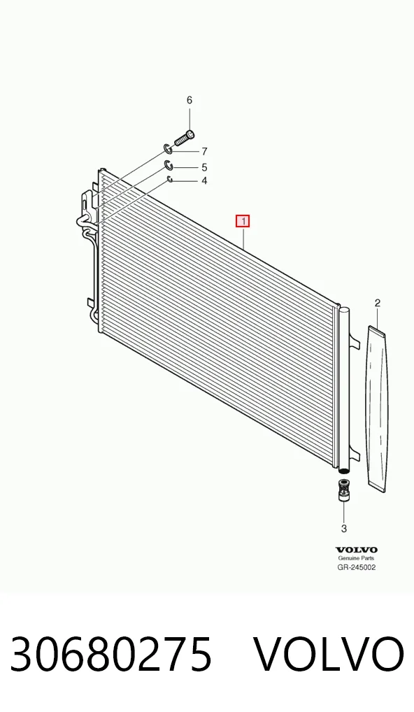 Condensador de aire acondicionado 30680275 VOLVO