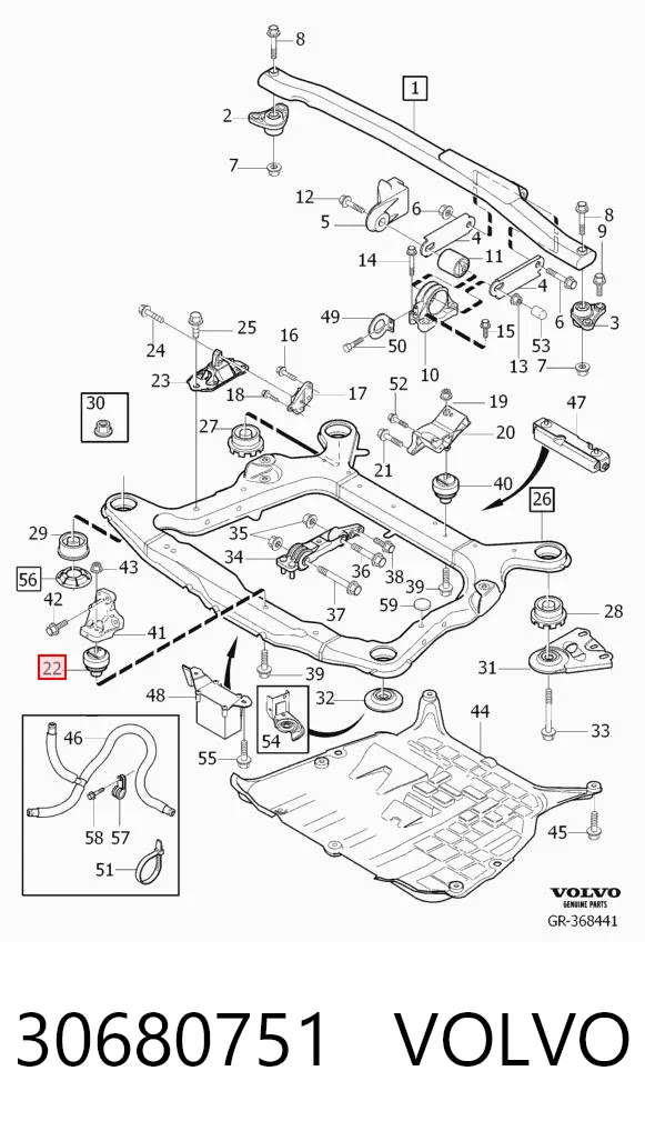30680751 Volvo Soportes de motor delantero