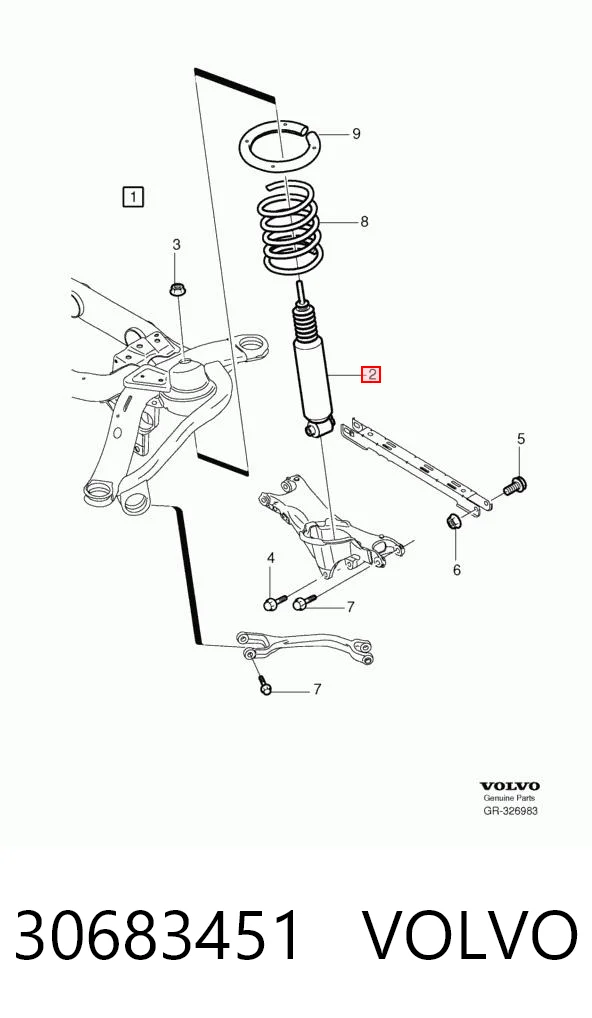 30683451 Volvo Amortiguadores posteriores