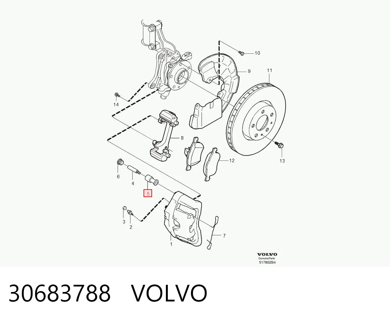 30683788 Volvo Kit de reparación de pinzas