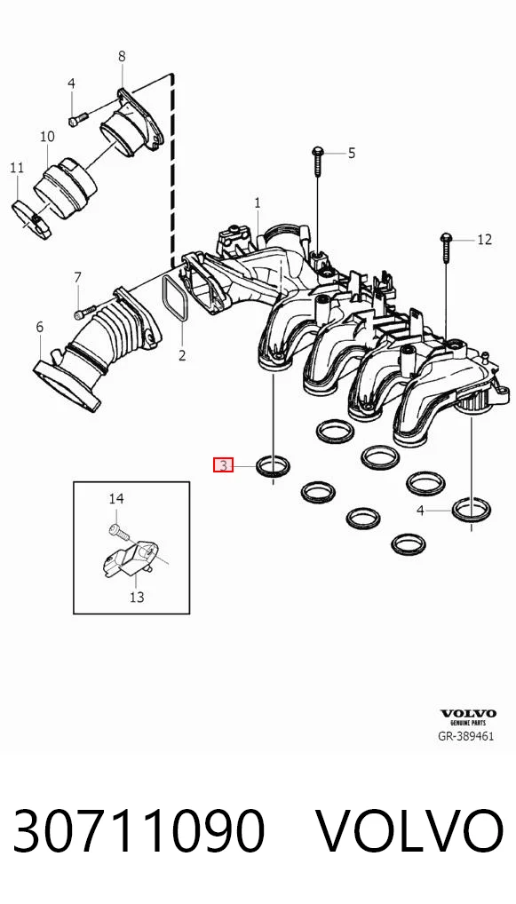 Junta colector de admisión para Ford Fiesta V (JH, JD)