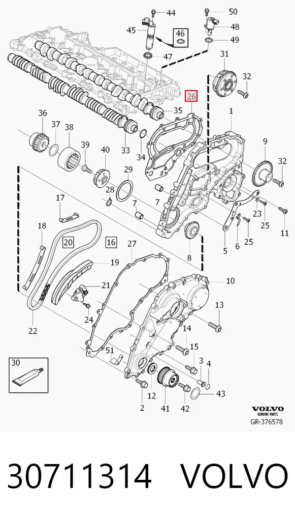 30711314 Volvo Rueda libre alternador 