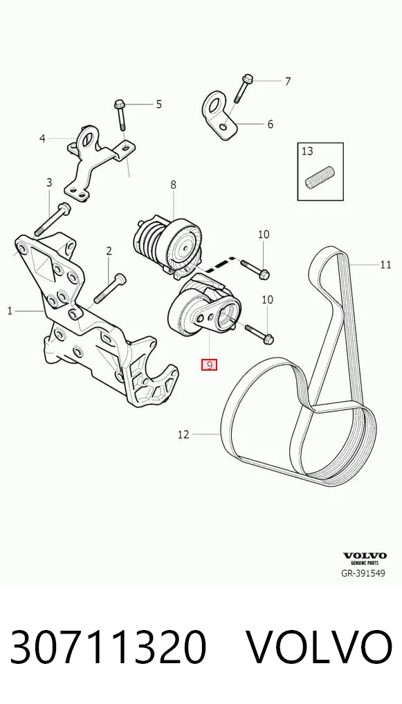 30711320 Volvo Tensor de correa de alternador