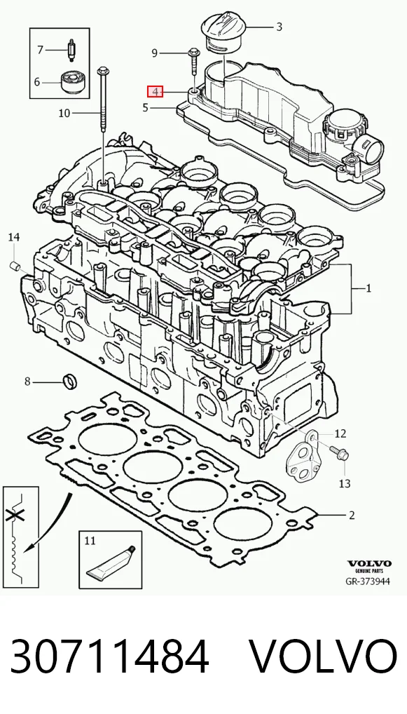 30711484 Volvo Tapa de culata