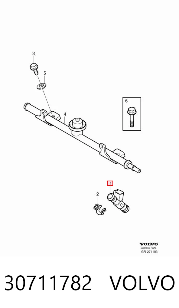 30711782 Volvo Inyector de combustible