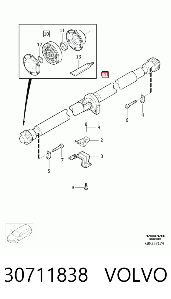 30711838 Volvo Árbol cardán