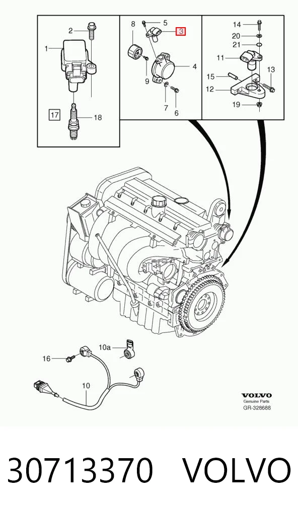 30713370 Volvo Sensor posición arbol de levas